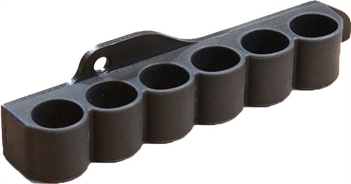 Picture of ADAPTIVE TACTICAL Receiver Mounted Shell Carrier 6rd Non-Glare Black Synthetic Rubber Fits Remington 870/1100/1187 12 Gauge AT06000R