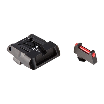 Picture of L.P.A. Sights FULLY ADJUSTABLE SIGHT SET, BLACK R/FIBER OPTIC FRONT SPS16GL6F