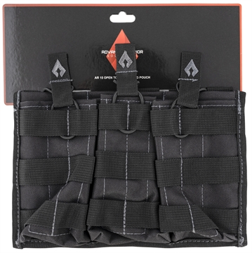 Picture of Advance Warrior Solutions  Double Mag Pouch Open Top Black MOLLE  AROTTMP-BL