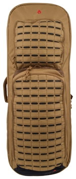 Picture of Advance Warrior Solutions Frame 28" L Backpack with Side Handle, Black Polyester for Tactical Rifle, Molle Front FR28RBP-BL/GR