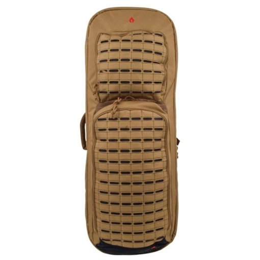 Picture of Advance Warrior Solutions Frame 36" L Backpack with Side Handle, Tan Polyester for Tactical Rifle, Molle Front FR36RBP-TN/BL