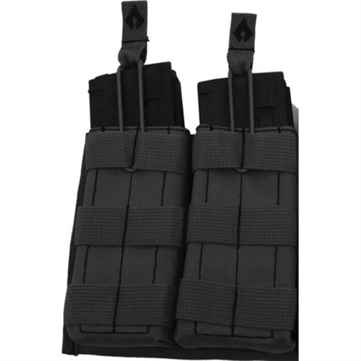 Picture of ADVANCE WARRIOR SOLUTIONS OPEN TOP DBL MAGAZINE POUCH BLK AROTDMP-BL