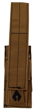 Picture of Advance Warrior Solutions Single Mag Pouch Pistol Tan 600D PVC Polyester MOLLE PSMPTN