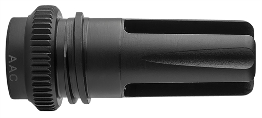 Picture of ADVANCED ARMAMENT COMPANY Blackout Flash Hider 22 Cal (6.56mm) 1/2"-28 tpi, Black Steel, for AAC 51T Suppressors 64141