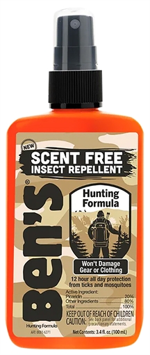 Picture of Adventure Medical Kits Ben's Hunting Formula Unscented 3.40oz Spray Repels Mosquitos/Ticks Effective Up to 12 hrs 00067366