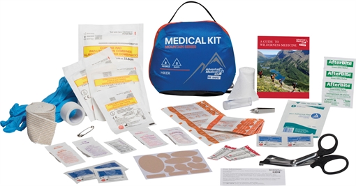 Picture of Adventure Medical Kits Mountain Hiker Medical Kit Treats Injuries/Illnesses Water Resistant Blue 01001001