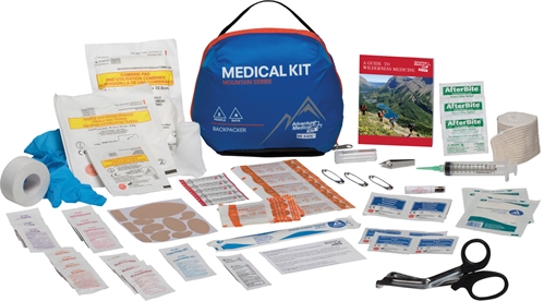Picture of Adventure Medical Kits Mountain Backpacker Medical Kit Treats Injuries/Illnesses Water Resistant Blue 01001003