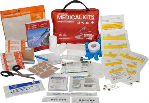 Picture of Adventure Medical Kits Sportsman 300 Medical Kit Treats Injuries/Illnesses Waterproof Red 01050300