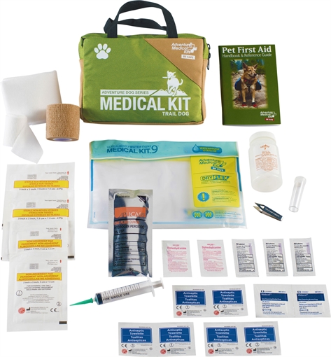 Picture of Adventure Medical Kits Adventure Trail Dog Medical Kit Treats Injuries Green 01350115