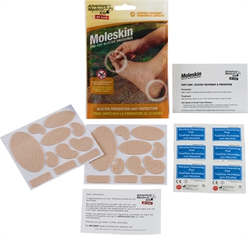 Picture of Adventure Medical Kits Moleskin Blister Prevention Brown 22 Precut Shapes 01550400