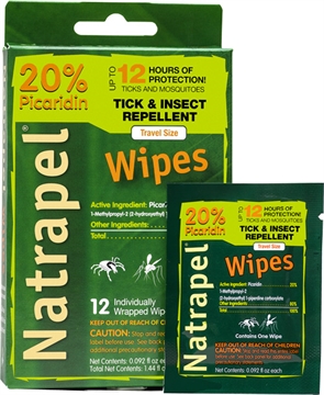 Picture of Natrapel Repellent Wipes Repels Ticks & Biting Insects Effective Up to 12 hrs 12/Box 00066095