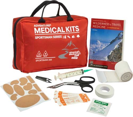 Picture of Adventure Medical Kits Sportsman 200 Medical Kit Treats Injuries/Illnesses Red 01050200