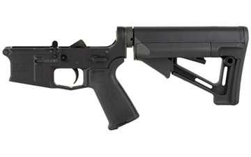 Picture of Aero Precision M4E1, Complete Lower Receiver, Semi-automatic, 223 Remington/556NATO, Magpul STR Stock, Magpul MOE Grip, Anodized, Black APAR600103