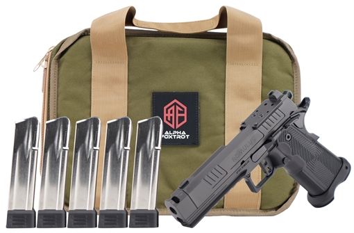 Picture of Alpha Foxtrot AF1911-Romulus Handgun 9mm Luger 20rd (5) Magazines 4.25" Compensated Threaded Barrel Black MOS Cut AA39X1CIG-XDBK20 PROM AA39X1CIG-XDBK20-PROM