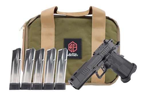 Picture of Alpha Foxtrot AF1911-Romulus Handgun 9mm Luger 20rd (5) Magazines 3.5" Compensated Threaded Barrel Black MOS Cut AA39X1QIG-XDBK20 PROM AA39X1QIG-XDBK20-PROM