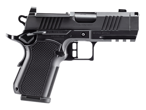 Picture of Alpha Foxtrot AF1911-Attila MOS Handgun 9mm Luger 15rd Magazine(1) 3.5" Comp Barrel DLC Black AA46X1QII-XDBK15-NVC