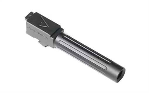 Picture of Agency Arms Mid Line Barrel, 9MM, DLC Finish, Black, Fluted, Fits Glock 19 Gen5 MLG19G5FDLC