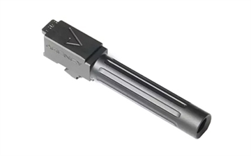 Picture of Agency Arms Mid Line Barrel, 9MM, DLC Finish, Black, Fluted, Fits Glock 19 Gen5 MLG19G5FDLC