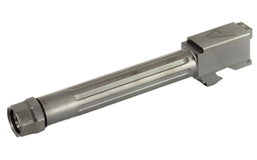 Picture of Agency Arms Mid Line Barrel, 9MM, Black Nitride Finish, Threaded And Fluted, Fits Glock 17 MLG17T/FDLC