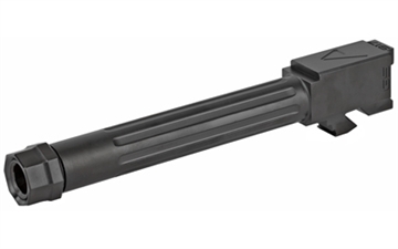 Picture of Agency Arms Mid Line Barrel, 9MM, Black Nitride Finish, Threaded And Fluted, Fits Glock 17 Gen 5 MLG17G5T-FDLC