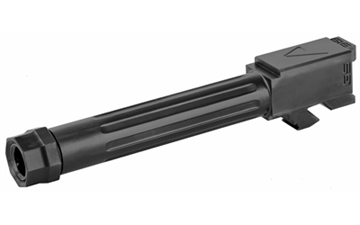 Picture of Agency Arms Mid Line Barrel, 9MM, Black Nitride Finish, Threaded And Fluted, Fits Glock 19 Gen 5 MLG19G5T-FDLC