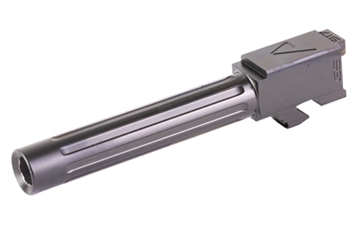 Picture of Agency Arms Mid Line Barrel, 9MM, DLC Finish, Black, Fluted, Fits Glock 17 Gen5 MLG17G5FDLC