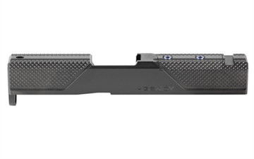 Show details for Agency Arms Syndicate S2, Stripped Slide, Optics Ready, Front and Rear Knurling, Diamond Like Carbon Coating, Black, Fits Glock 43/43X SYN-43S2 Picture of Agency Arms Syndicate S2, Stripped Slide, Optics Ready, Front and Rear Knurling, Diamond Like Carbon Coating, Black, Fits Glock 43/43X SYN-43S2