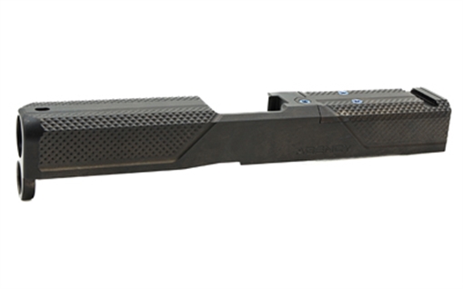 Picture of Agency Arms Syndicate S2, Stripped Slide, Optics Ready, Front and Rear Knurling, Diamond Like Carbon Coating, Black, Fits Sig Sauer P365 SYN-P365-S2