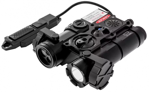 Picture of AGM Global Vision WLAD-CLA1-B1 WLAD 1B Black Green Laser & IR Pointer/Illuminator Coaxial Dual Laser White LED 300 Lumen WLAD-CLA1-B1 WLADCLA1B1