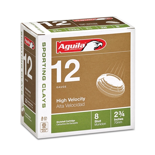 Picture of Aguila Ammunition Sporting 12ga Birdshot 2.75 inch Shotgun Shells - #8 Shot | 1-1/8oz | 1325 fps 1CHB1248