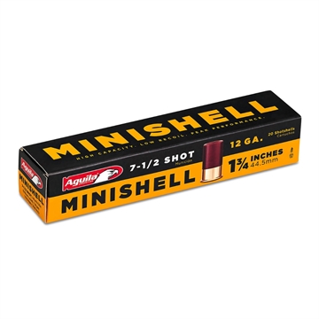 Picture of Aguila Ammunition Minishell 12ga Birdshot 1.75 inch Shotgun Shells - #7.5 Shot 5/8oz 1175 fps 1C128968