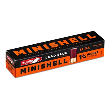 Picture of Aguila Ammunition Minishell 12ga Slug 1.75 inch Shotgun Shells - Slug 5/8oz 1250 fps 20rd Box 1C128974