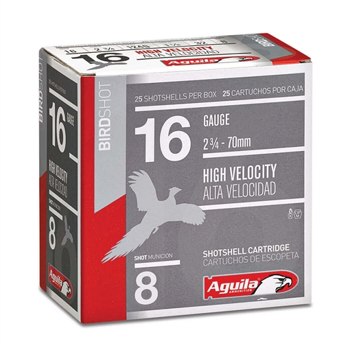 Picture of Aguila Ammunition 16ga Birdshot 2.75 inch Shotgun Shells - #8 Shot | 1-1/8oz | 1240 fps 1CHB1608