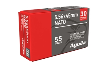 Picture of Aguila 5.56x45mm NATO 55 gr Full Metal Jacket 450 Per Box/5 Case 1E556155