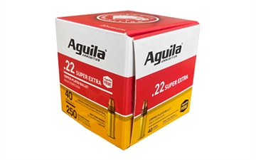 Picture of AGUILA SUPER EXTRA AMO 22LR HIGH VEL 40GR SP COPPER PLATED LEAD BULK PACK 250RD (8 BOX CASE) 1B221100