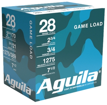 Picture of AGUILA TARGET LOAD SHOTSHELL AMO 28GA #7.5 2-3/4" 3/4OZ 85RD 1275FPS (20BOXES PER CASE) 1CHB2873
