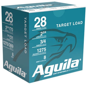 Picture of Aguila Ammunition Target 28ga Birdshot 2.75 inch Shotgun Shells - #8 Shot 3/4oz 1275 fps 1CHB2878