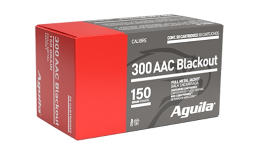 Picture of Aguila Target & Range Rifle 300Blackout 150gr Full Metal Jacket Boat Tail 50 Per Box/20 Case 1E300110