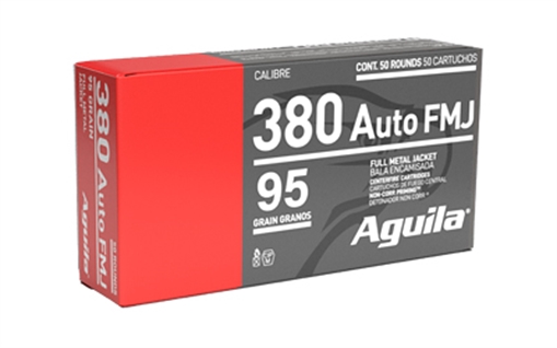 Picture of Aguila Target & Range Handgun 380ACP 95gr Full Metal Jacket 50 Per Box/20 Case 1E802110