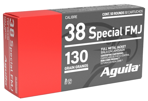 Picture of Aguila Target & Range Handgun 38Special 130gr Full Metal Jacket 50 Per Box/20 Case 1E382521