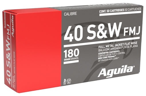 Picture of Aguila Target & Range Handgun 40S&W 180gr Full Metal Jacket 50 Per Box/20 Case 1E402110