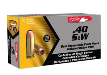 Picture of Aguila Ammunition .40 S&W Handgun Ammo - 180 Grain JHP Flat Nose 50rd Box 1E402118
