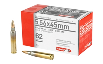 Picture of Aguila Target & Range Rifle 5.56x45mm NATO 62gr Full Metal Jacket Boat Tail 50 Per Box/20 Case 1E556110