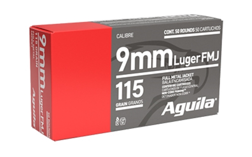 Picture of Aguila Ammunition Pistol, 9MM, 115 Grain, Full Metal Jacket, 50 Round Box 1E097704