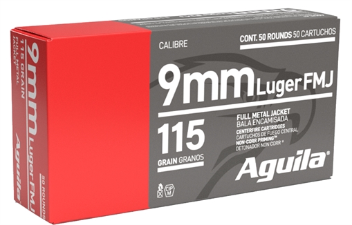 Picture of Aguila Target & Range Handgun 9mm Luger 115gr Full Metal Jacket 50 Per Box/20 Case 1E097704