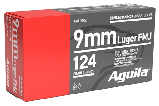 Picture of Aguila Target & Range Handgun 9mm Luger 124gr Full Metal Jacket 50 Per Box/20 Case 1E092110