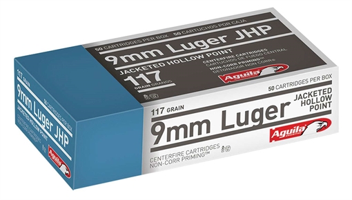 Picture of AGUILA AMO 9MM LUGER 117 GR HP 50RD (10 BOXES PER CASE) 1E092112