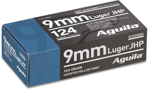 Picture of Aguila Personal Defense Handgun 9mm Luger 124gr Jacketed Hollow Point 50 Per Box/10 Case 1E092125