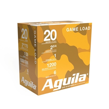 Picture of AGUILA FIELD LOAD SHOTSHELL AMO 20GA #6 2-3/4IN 1OZ 25RD 1220FPS (10 BOXES PER CASE) 1CHB2006