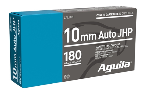 Picture of Aguila Ammunition 10mm Auto Handgun Ammo - 180 Grain JHP 50rd Box 1E102112